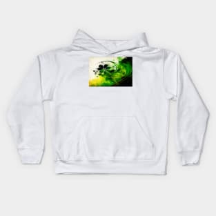 St Patricks Day Artwork - Green abstract artwork Kids Hoodie